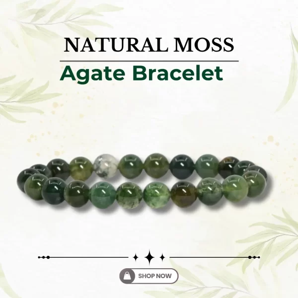 Natural Moss Agate Bracelet