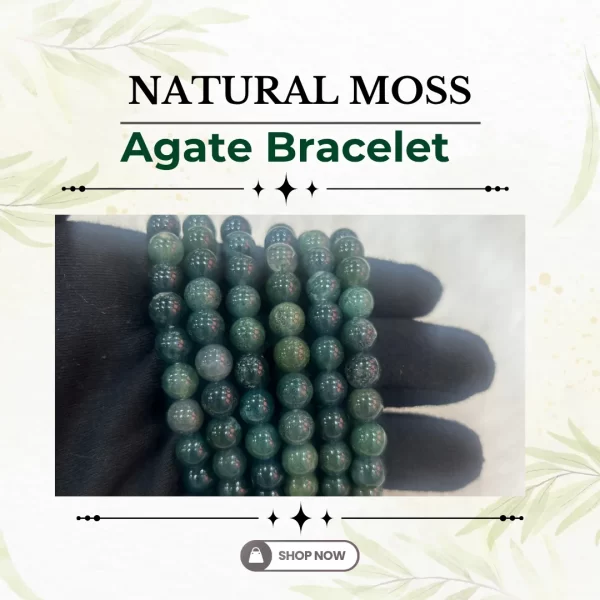 Natural Moss Agate Bracelet