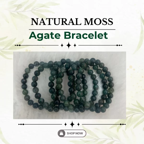 Natural Moss Agate Bracelet