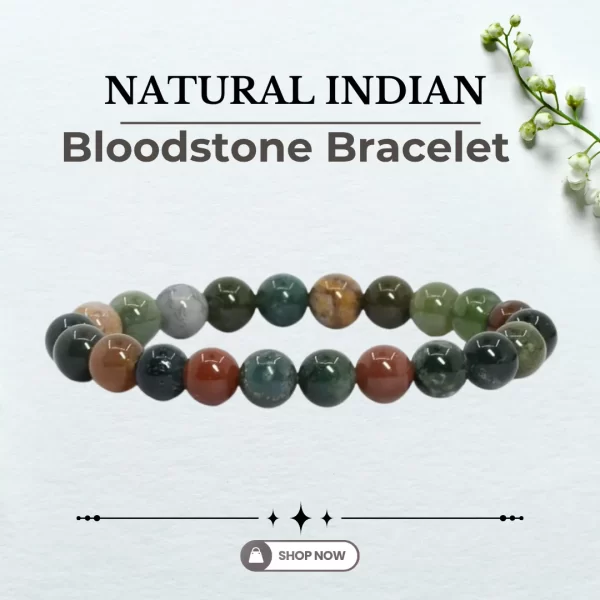 Natural Indian Bloodstone Bracelet