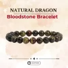 Natural Dragon Bloodstone Bracelet