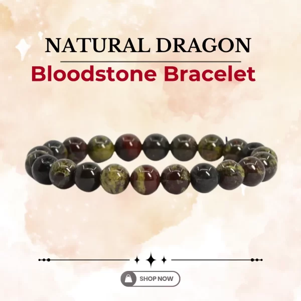Natural Dragon Bloodstone Bracelet