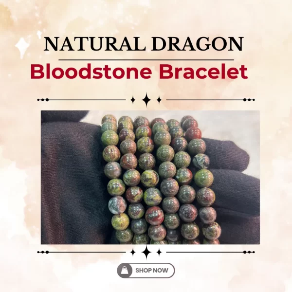 Natural Dragon Bloodstone Bracelet