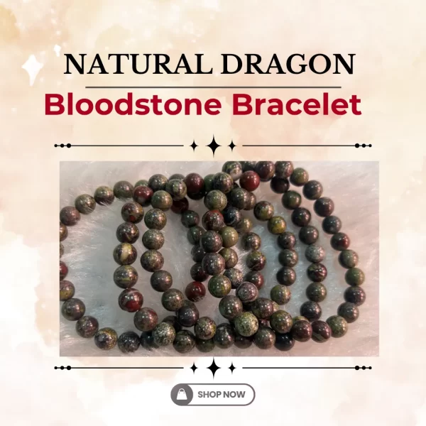 Natural Dragon Bloodstone Bracelet