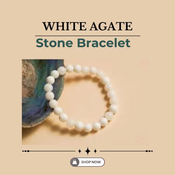 White Quartz Agate Bracelet