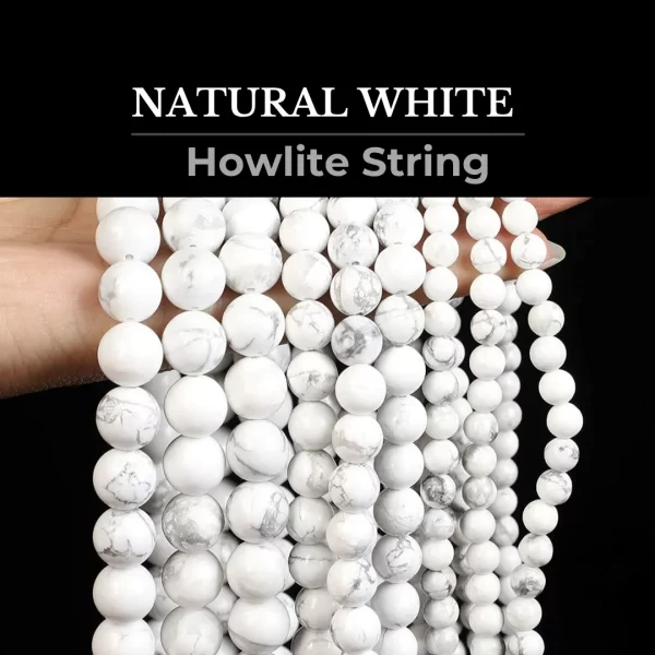Natural White Howlite String