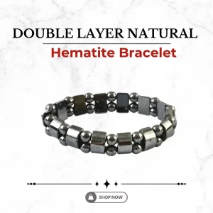 Double Layer Natural Hematite Bracelet