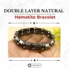 Double Layer Natural Hematite Bracelet