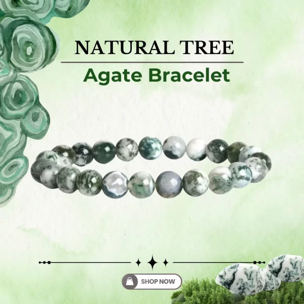 Natural Tree Agate Bracelet