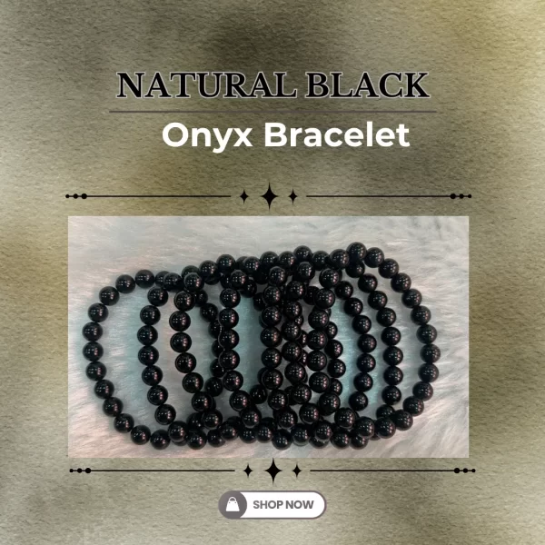 Natural Black Onyx Bracelet