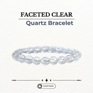 Faceted Clear Quartz Bracelet