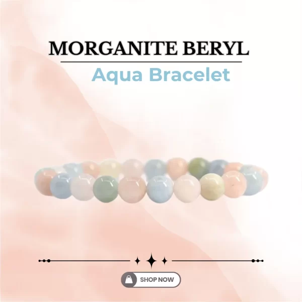 Morganite Beryl Aqua Bracelet