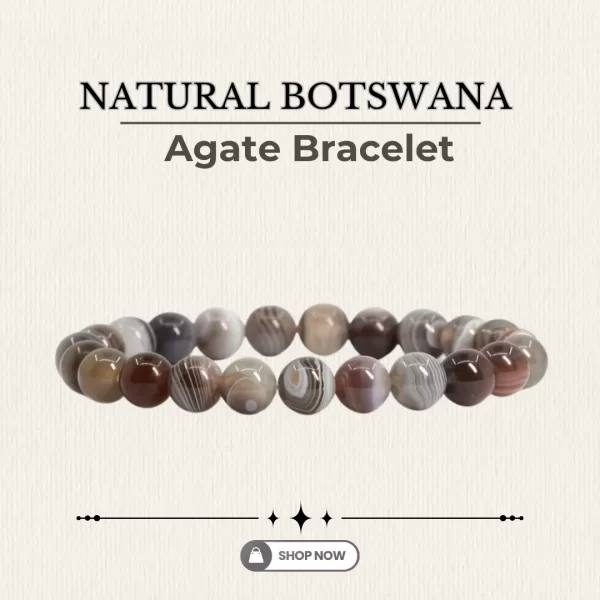 Natural Botswana Agate Bracelet