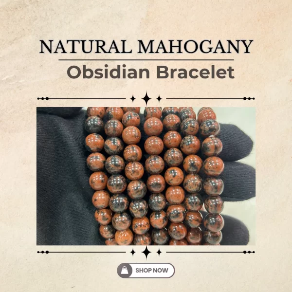Natural Mahogany Obsidian Bracelet