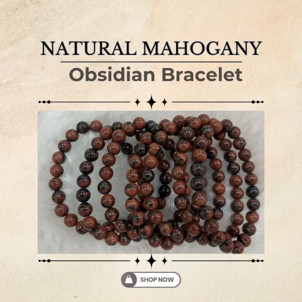 Natural Mahogany Obsidian Bracelet