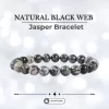 Natural Black Web Jasper Bracelet