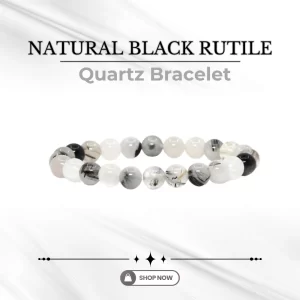 Natural Black Rutile Quartz Bracelet