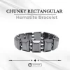 Chunky Rectangular Hematite Bracelet