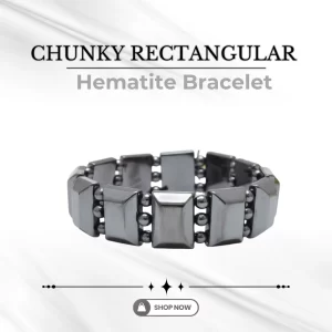 Chunky Rectangular Hematite Bracelet