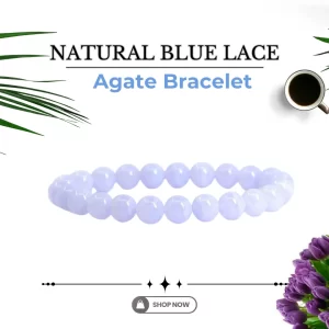 Natural Blue Lace Agate Bracelet