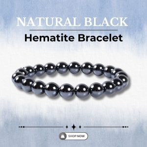 Natural Black Hematite Bracelet