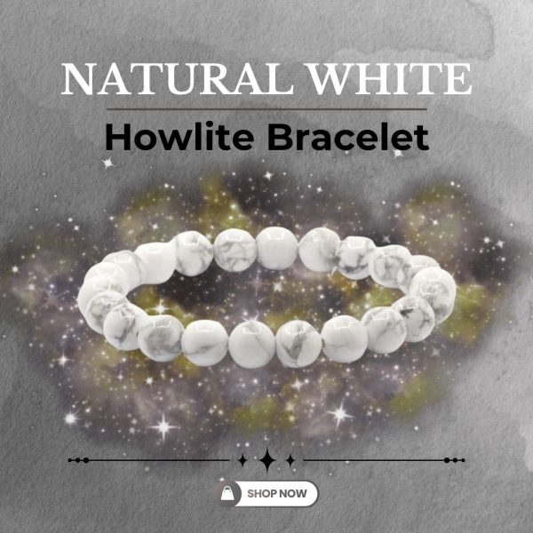 Natural White Howlite Bracelet