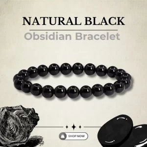 Natural Black Obsidian Bracelet