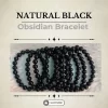 Natural Black Obsidian Bracelet