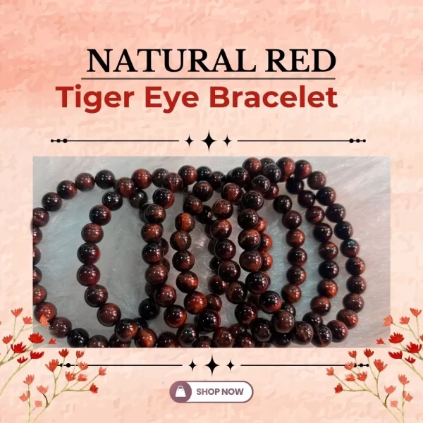 Natural Red Tiger Eye Bracelet