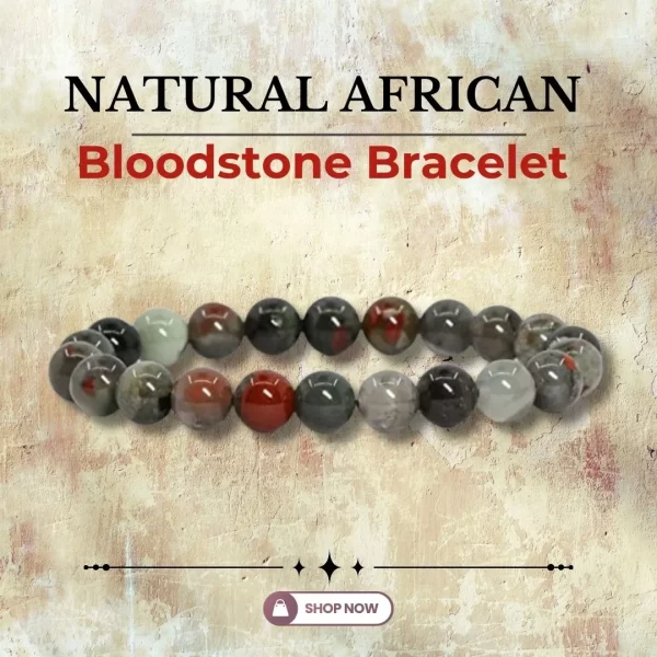 Natural African Bloodstone Bracelet
