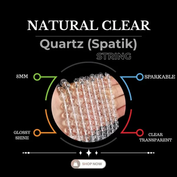 Natural Clear Quartz (SPATIK) String