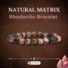 Natural Matrix Rhodonite Bracelet