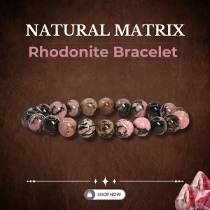 Natural Matrix Rhodonite Bracelet