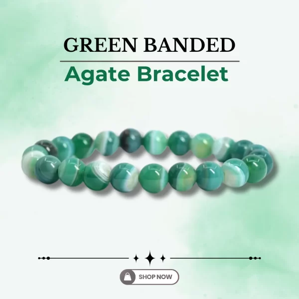 Green Banded Agate Bracelet