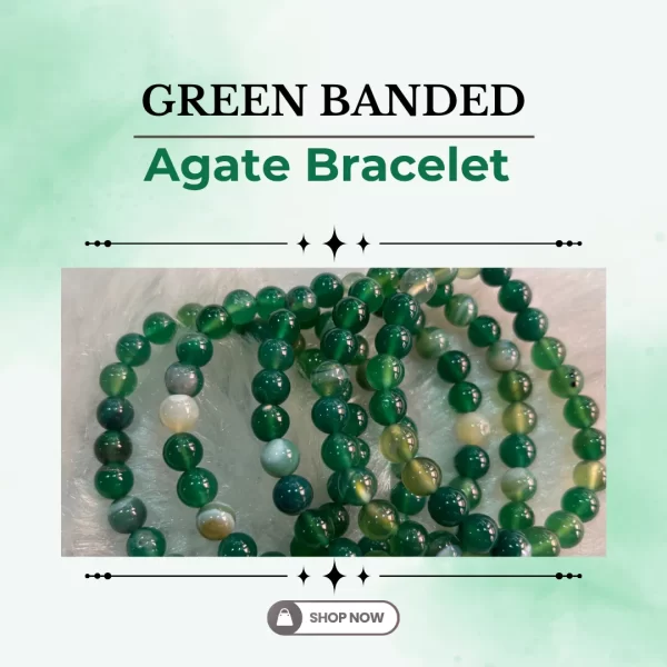 Green Banded Agate Bracelet