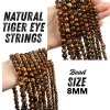 Natural Yellow Tiger Eye String