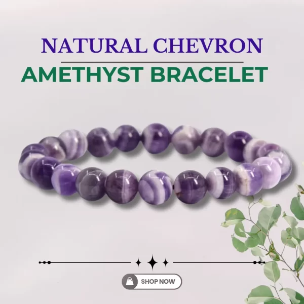 Natural Chevon Amethyst Bracelet
