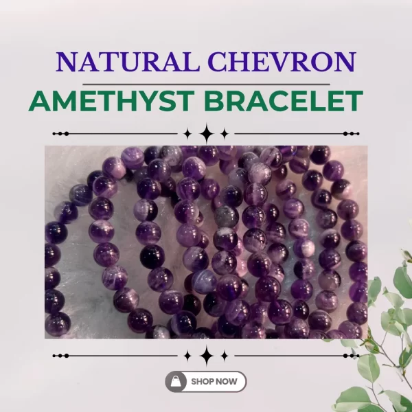 Natural Chevon Amethyst Bracelet