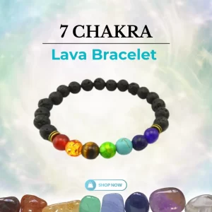 7 Chakra + lava Bracelet