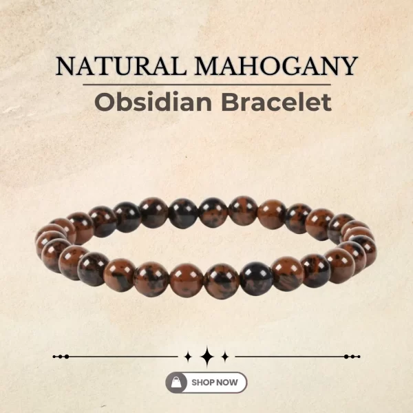 Natural Mahogany Obsidian Bracelet