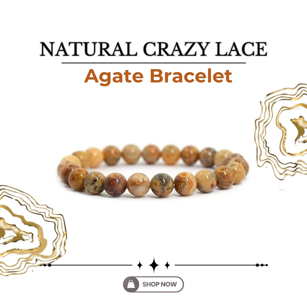 Natural Crazy Lace Agate Bracelet